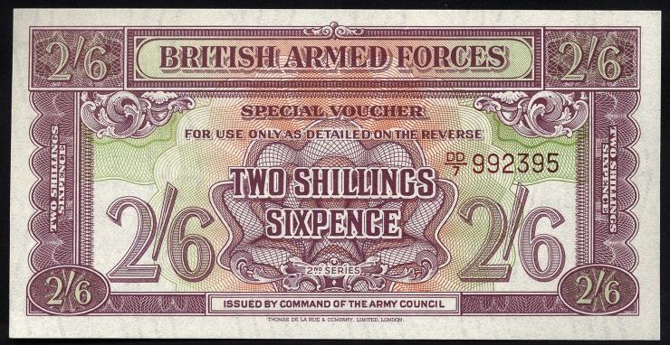 Großbritannien / Great Britain P.M19b 2 Shillings / 6 Pence (1961) (1) 