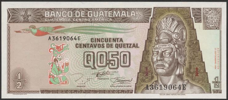 Guatemala P.086b 1/2 Quetzal 1994 (1) 