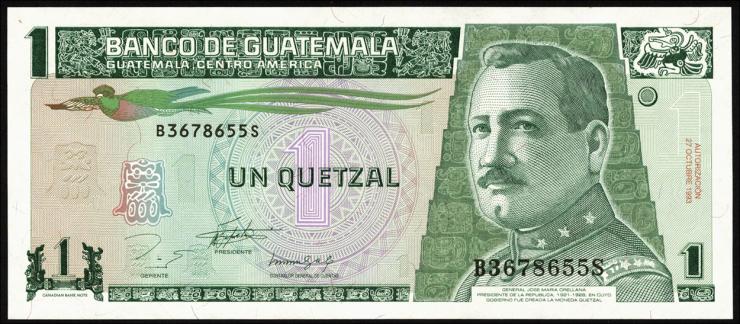 Guatemala P.087a 1 Quetzal 1993 (1) 