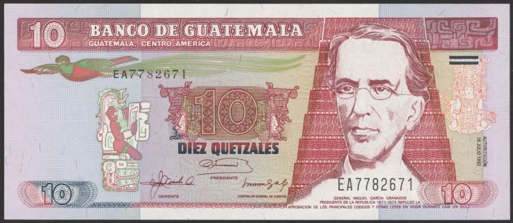 Guatemala P.082 10 Quetzales 1992 (1) 