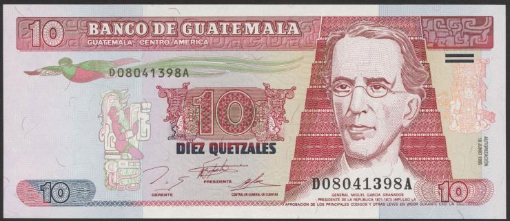 Guatemala P.089 10 Quetzales 1995 (1) 