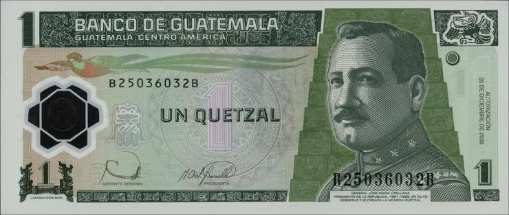 Guatemala P.109 1 Quetzal 2006 Polymer (1) 