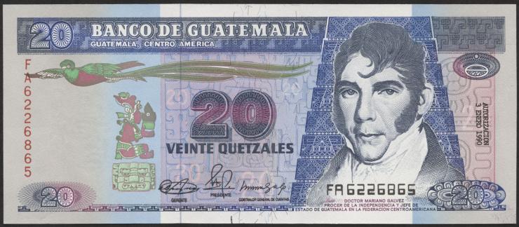 Guatemala P.076b 20 Quetzales 1990 (1) 