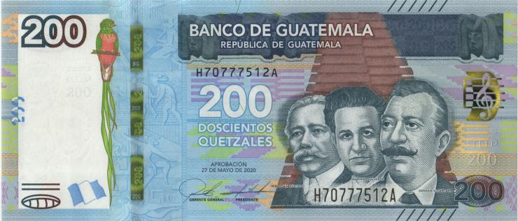 Guatemala P.neu 200 Quetzales 2020 (1) 