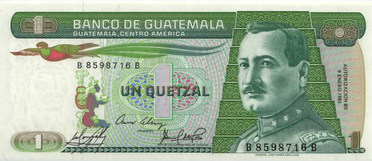 Guatemala P.066 1 Quetzal 9.1.1985 (1) 