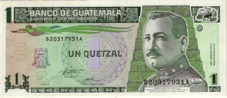 Guatemala P.087c 1 Quetzal 1995 (1) 