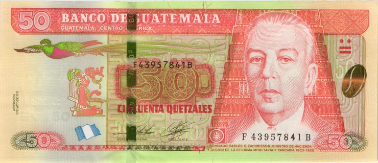 Guatemala P.125b 50 Quetzales 2012 (1) 