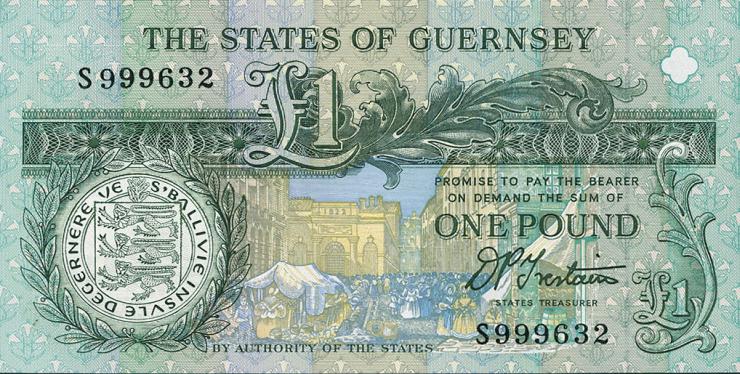 Guernsey P.52b 1 Pound (ab 1991) (1) S 999... 