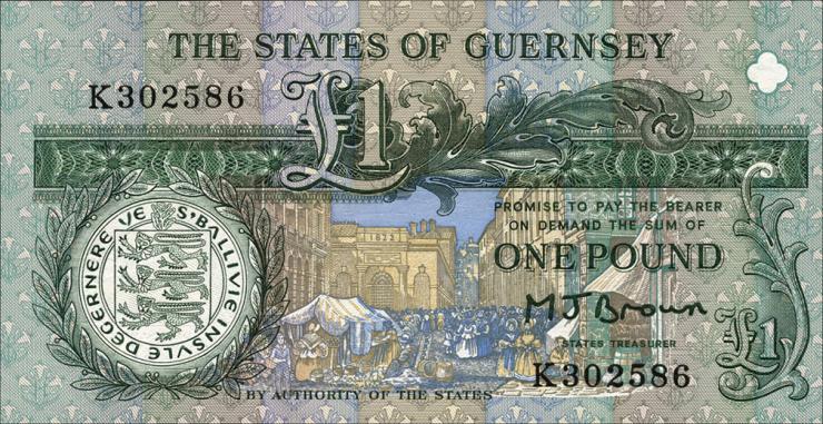 Guernsey P.52a 1 Pound (ab 1991) (1) 