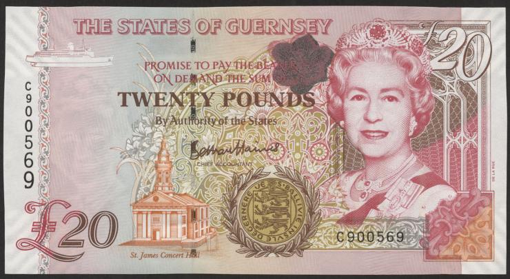 Guernsey P.58c 20 Pounds (2010) (1) 