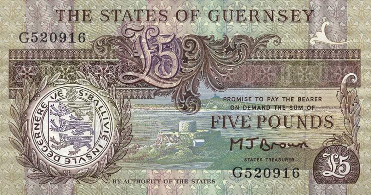 Guernsey P.53a 5 Pounds (1990-95) (1) 