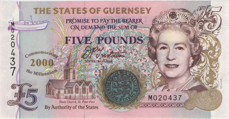 Guernsey P.60 5 Pounds Millenium 2000 (1) 