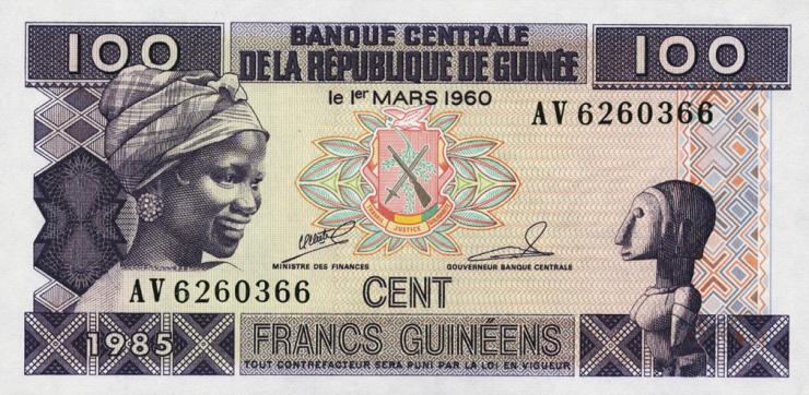 Guinea P.30 100 Francs 1985 (1) 