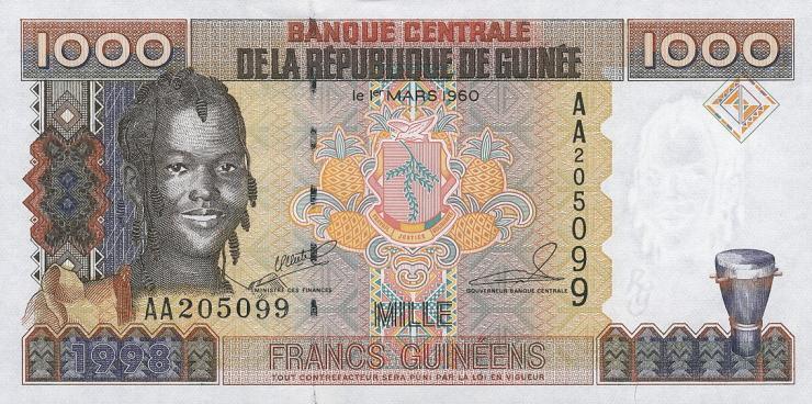 Guinea P.37 1000 Francs 1998 (1) 