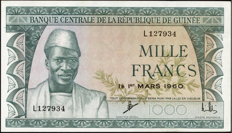 Guinea P.15 1000 Francs 1960 (1-) 