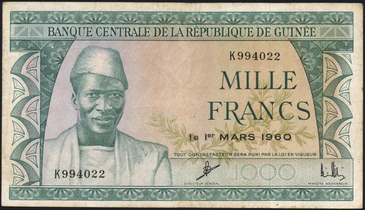 Guinea P.15 1000 Francs 1960 (3) 