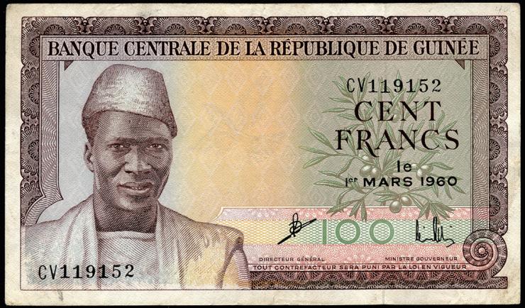 Guinea P.13 100 Francs 1960 (3/2) 