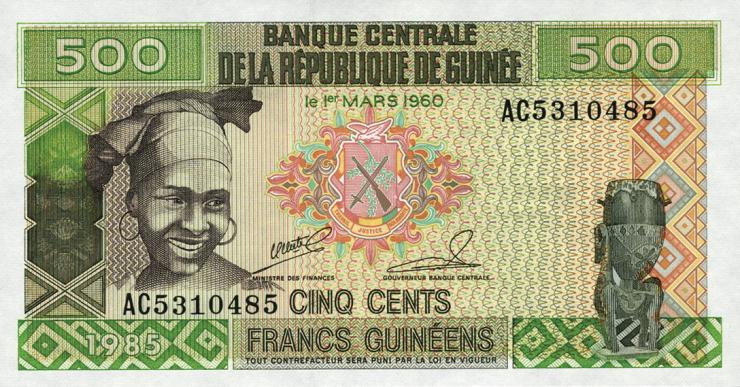 Guinea P.31 500 Francs 1985 (1) 