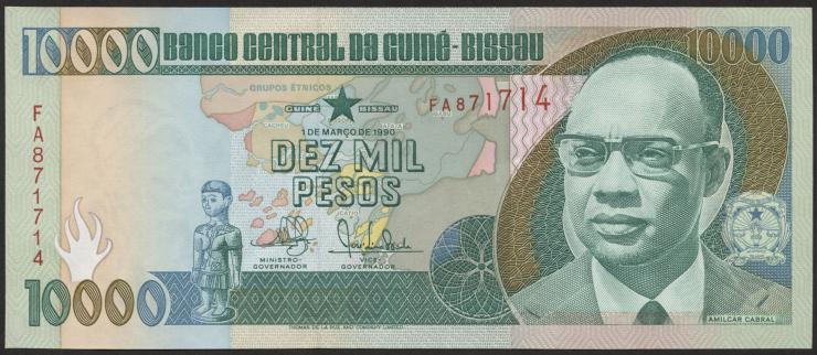 Guinea-Bissau P.15a 10000 Pesos 1990 (1) 