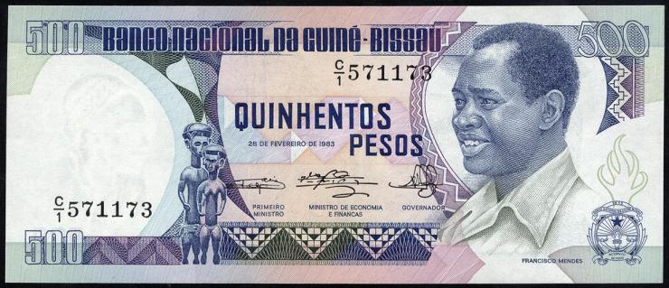 Guinea-Bissau P.07 500 Pesos 1983 (1) 