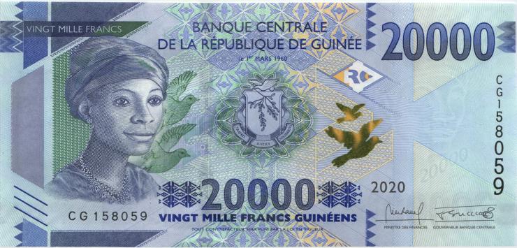 Guinea P.50c 20.000 Francs 2020 (1) 