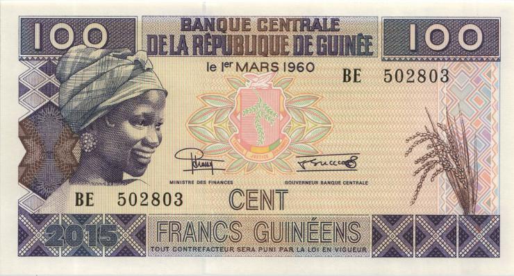 Guinea P.47A 100 Francs 2015 (1) 