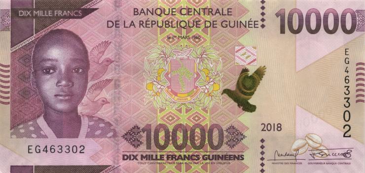 Guinea P.49Aa 10000 Francs 2018 (1) 