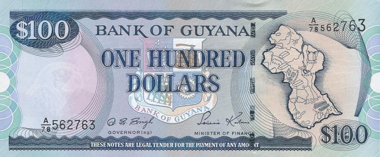 Guyana P.31 100 Dollars (1999) U.3 (1) 