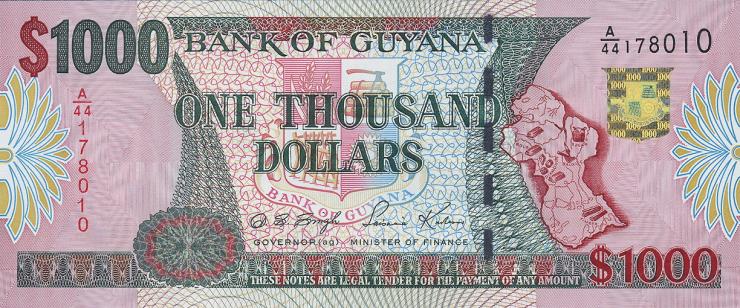 Guyana P.35 1000 Dollars (2000) U.2 (1) 