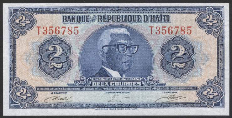 Haiti P.231A 2 Gourdes L. 1979 TYVEK (1) 