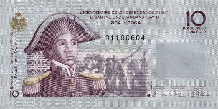 Haiti P.272a 10 Gourdes 2004 (1) 