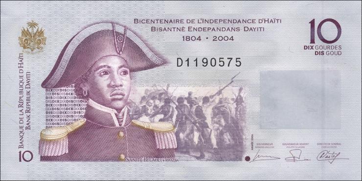 Haiti P.272b 10 Gourdes 2006 (1) 