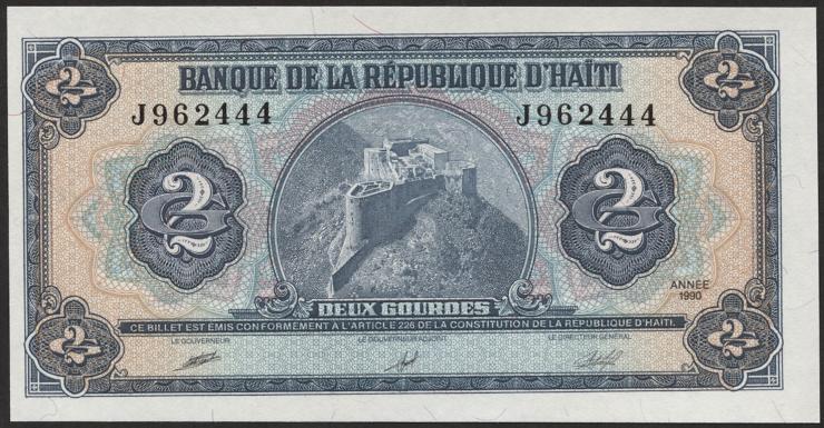 Haiti P.254 2 Gourdes 1990 (1) 