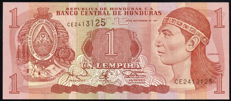 Honduras P.079A 1 Lempira 1997 (1) 
