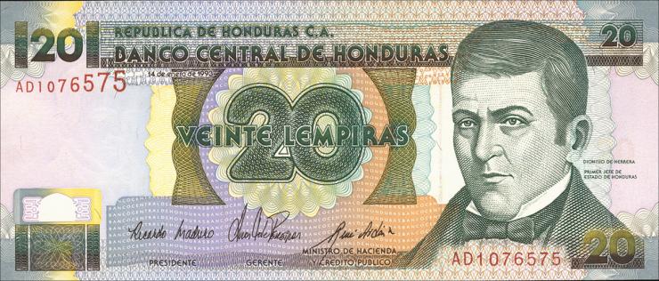 Honduras P.073a 20 Lempiras 14.1.1993 (1) 