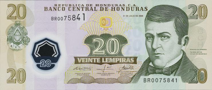 Honduras P.095 20 Lempiras 2008 (1) 