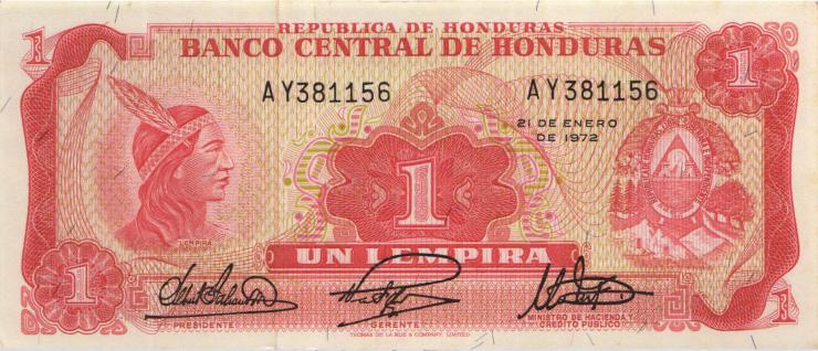 Honduras P.055b 1 Lempira 1972 (1) 