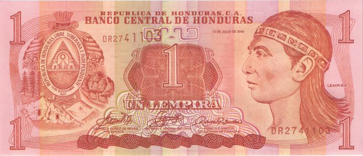 Honduras P.084e 1 Lempira 2006 (1) 