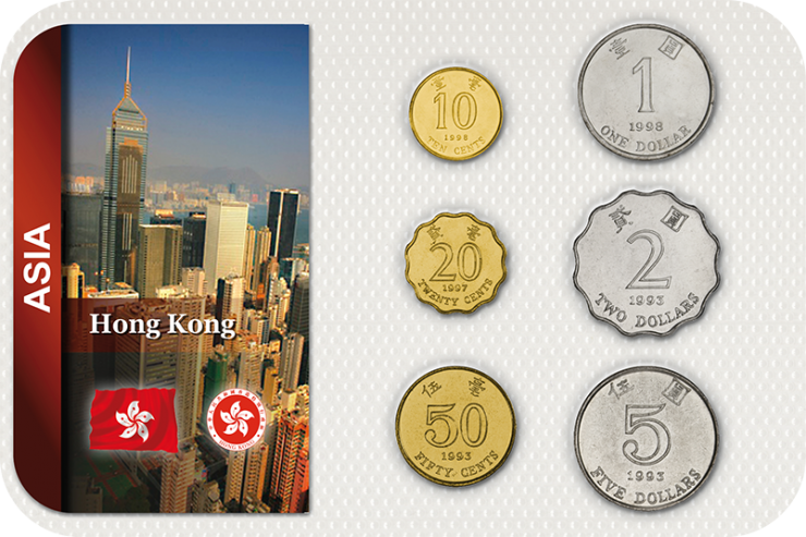 Kursmünzensatz Hongkong / Coin Set Hong Kong 