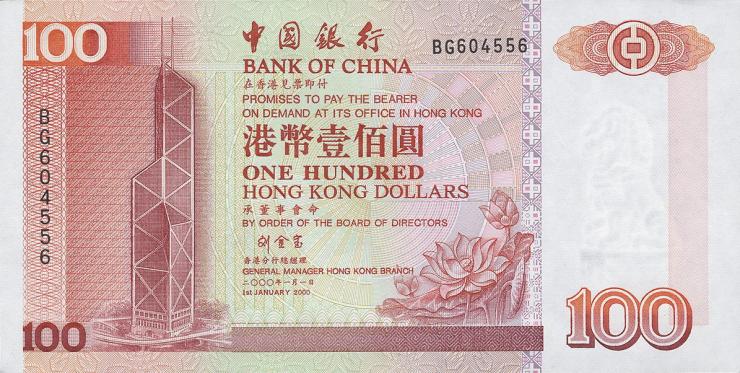 Hongkong P.331f 100 Dollars 2000 (1) 