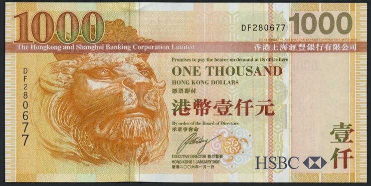 Hongkong P.211c 1000 Dollars 2006 (1) 