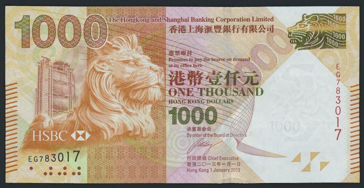 Hongkong P.216c 1000 Dollars 2013 (1) 