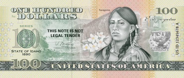 USA State Dollar - 100 Dollars (2022) Idaho - Sacagawea (1) 