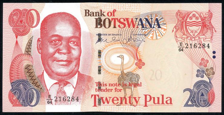 Botswana P.27a 20 Pula 2004 (1) 