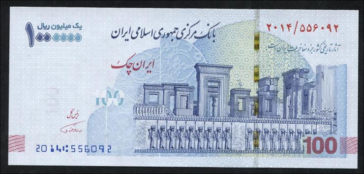 Iran P.165 1.000.000 Rials (2020) (1) Scheck 