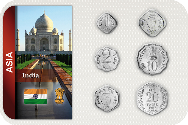 Kursmünzensatz Indien / Coin Set India 