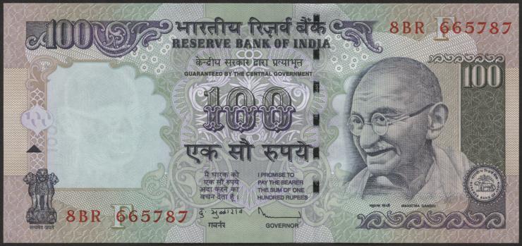 Indien / India P.098u 100 Rupien 2009 F  (1) 