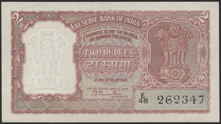 Indien / India P.028 2 Rupien (ca. 1949-57) (1) 