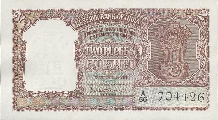 Indien / India P.030 2 Rupien (ca. 1962-67) (1) 