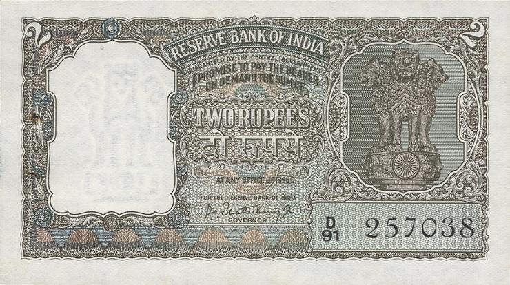 Indien / India P.031 2 Rupien (ca. 1962-67) (1) 